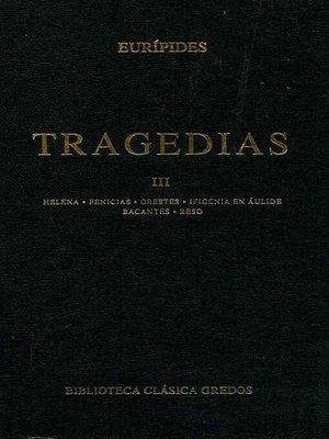 cover image of Tragedias III